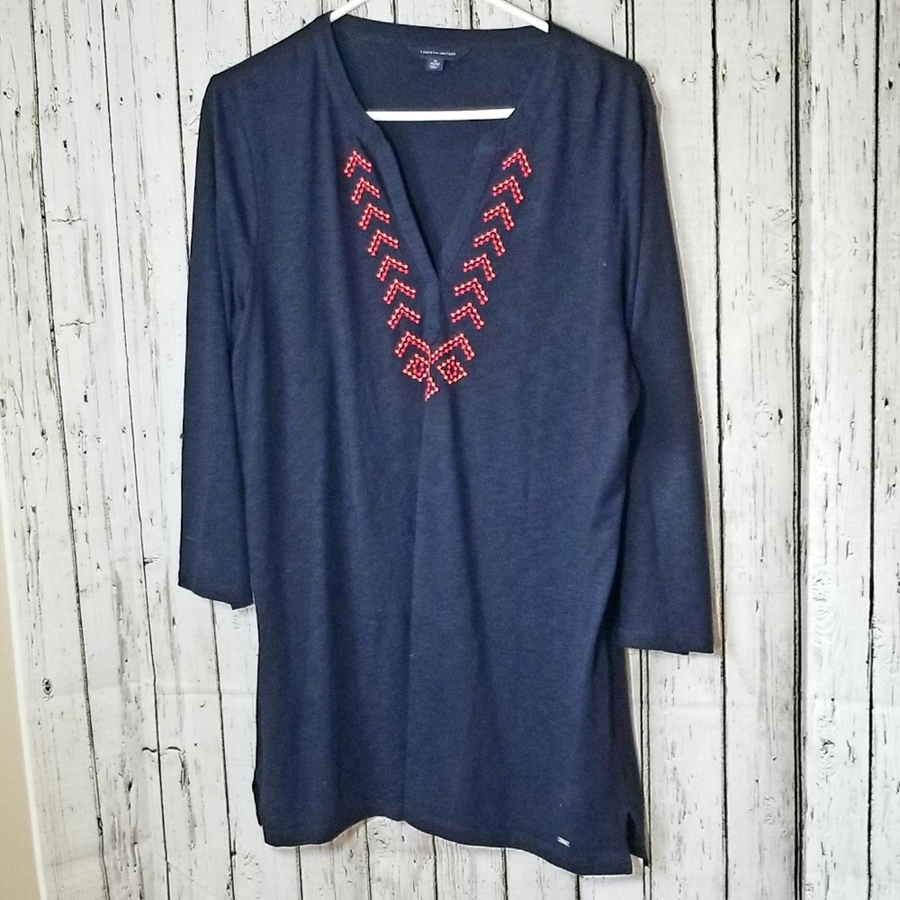 Tommy Hilfiger Sz XL Navy Blue Long Sleeve Tunic